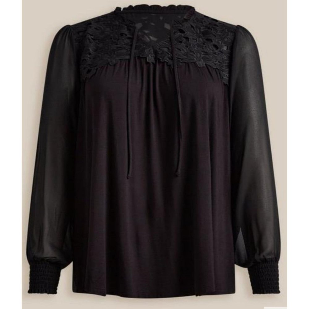 TORRID Super Soft Chiffon Long Sleeve Blouse